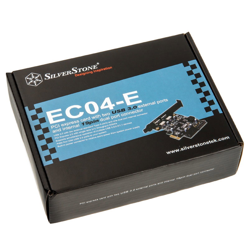 SilverStone SST-EC04-E PCIe-Karte for 2 int./ext. USB-3.0-Ports
