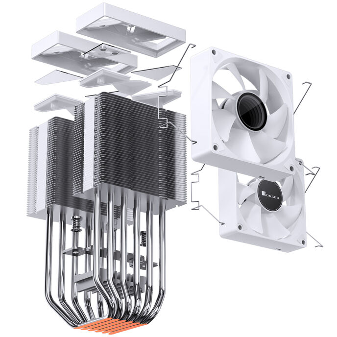Jonsbo CR-1400 DV2 CPU cooler - 2 x 92mm, white