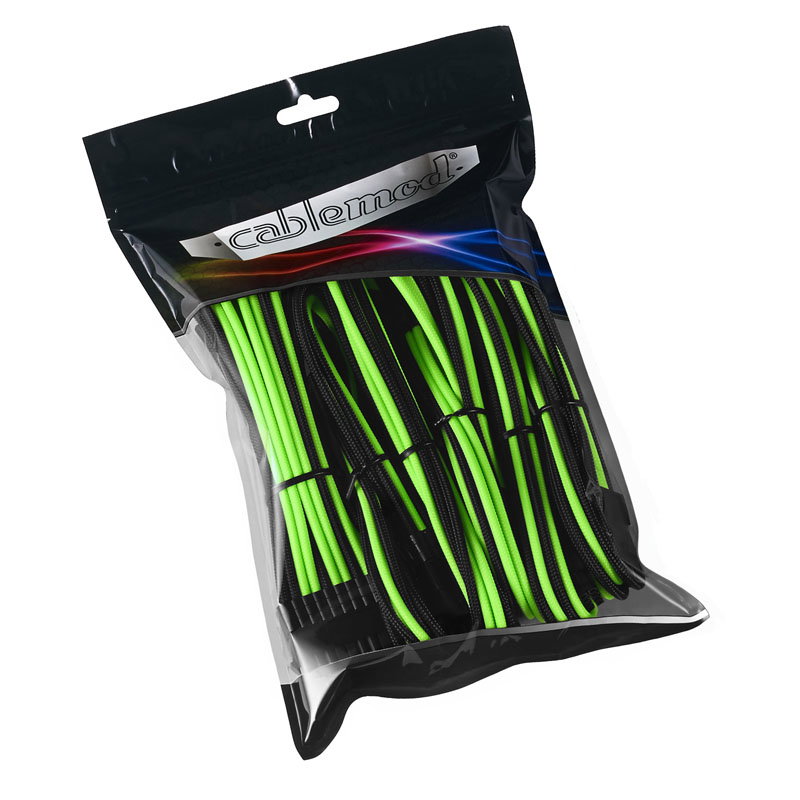 CableMod PRO ModMesh Cable Extension Kit - black/lightgreen