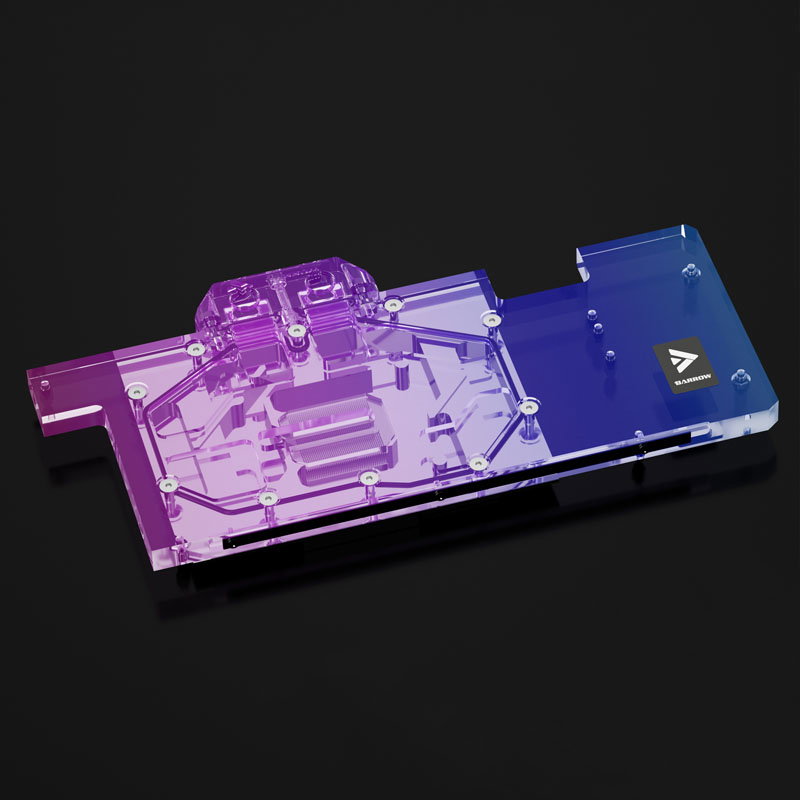 Barrow LRC2.0 full coverage GPU Water Block for ASUS TUF 3070 Aurora RGB - Acryl