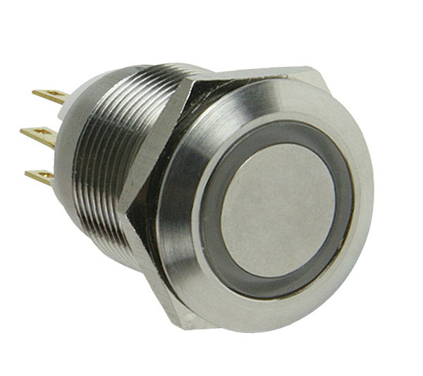 Lamptron Vandalismusschalter 19mm - Silverline - red