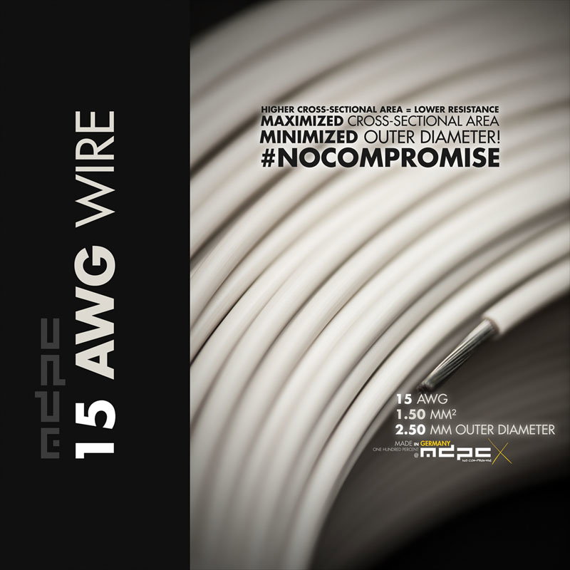 MDPC-X Schaltlitze 15-AWG Creme-White, 1m