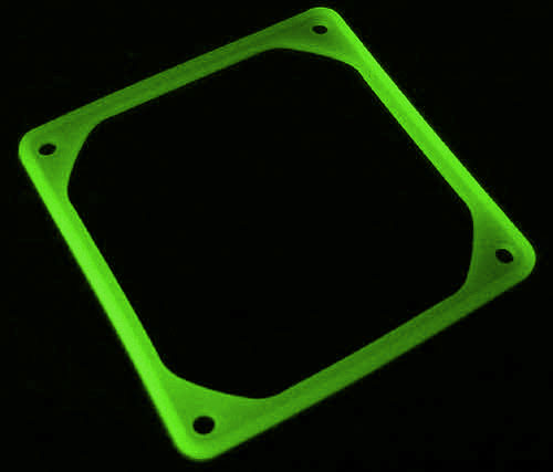 Antivibrations-Rahmen for 80mm-fan - UV green