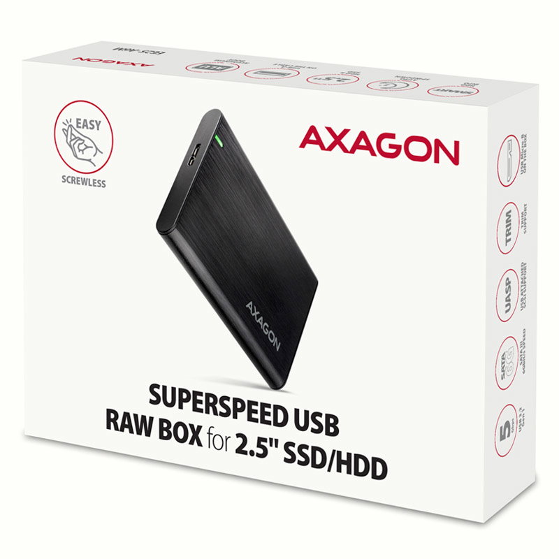 AXAGON EE25-A6M USB3.0 - SATA 6G 2.5 externes hard drivencase - black