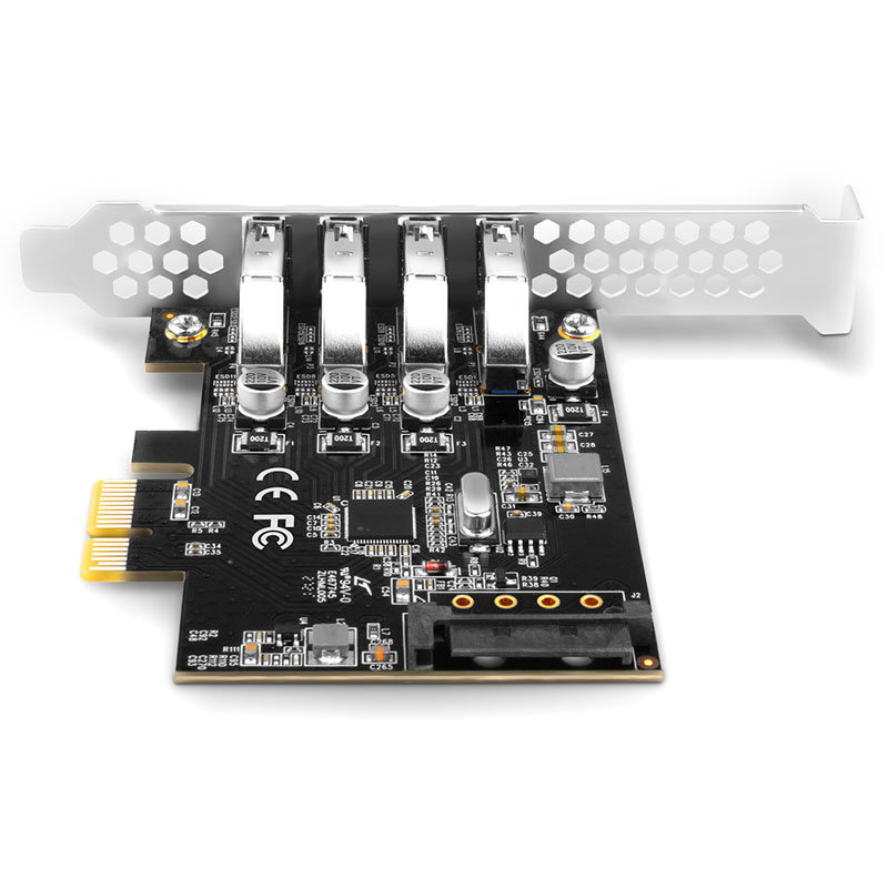 AXAGON PCEU-43RS PCIe Adapter 4x USB3.0 UASP VIA, 15-pin SATA Stromversorgung