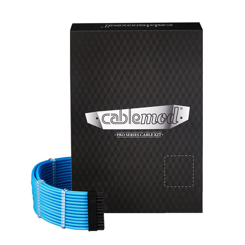 CableMod C-Series PRO ModMesh 12VHPWR Cable Kit for Corsair RM, RMi, RMx (Black Label) - light blue