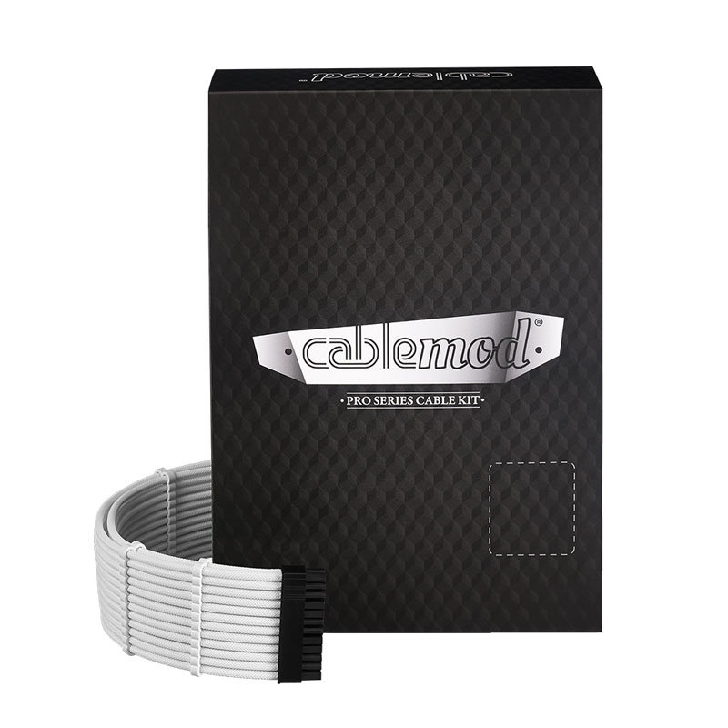 CableMod C-Series PRO ModMesh 12VHPWR Cable Kit for Corsair RM, RMi, RMx (Black Label) - white