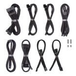 CableMod C-Series Pro ModMesh cableset, 2x 12V-2x6-cable, StealthSense, for Corsair Type 5 RMx Shift PSUs - black, 65cm