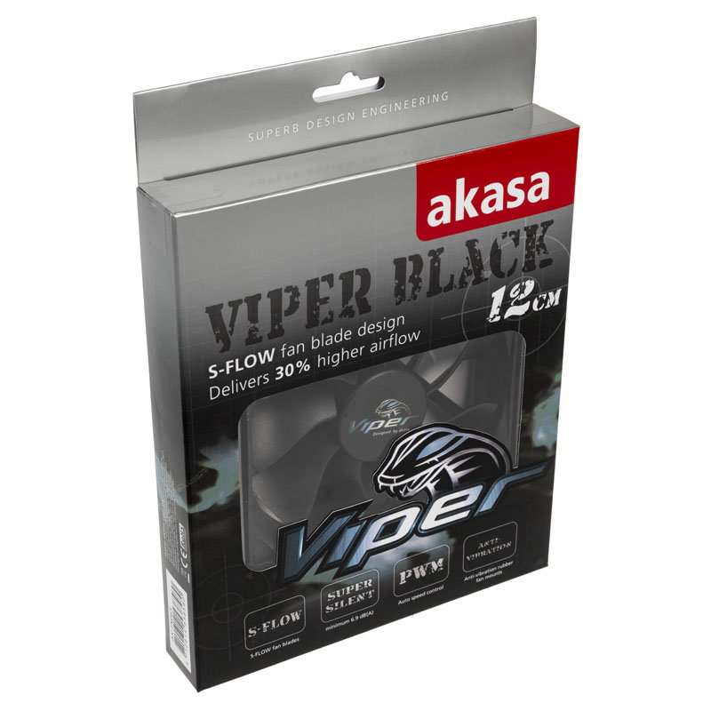 Akasa Viper PWM fan, black - 120mm