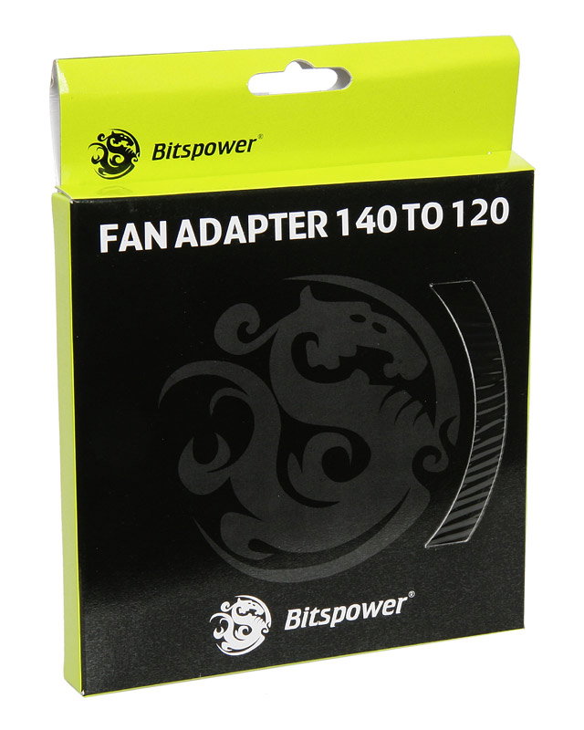 Bitspower FAN ADAPTER 140mm auf 120mm - black