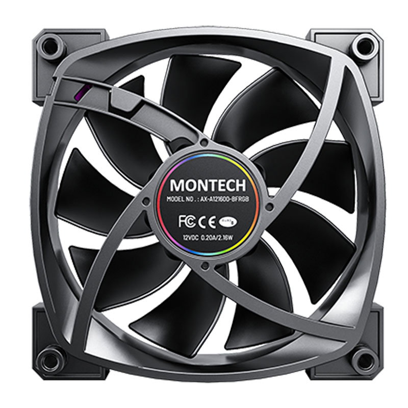 Montech AX120 PWM ARGB fan - 120mm, black