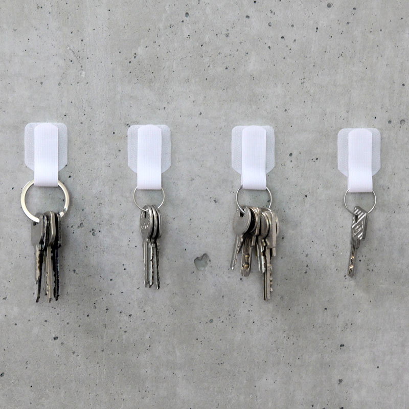 LABEL THE CABLE Wall Klettcablehalter 10er Set - white