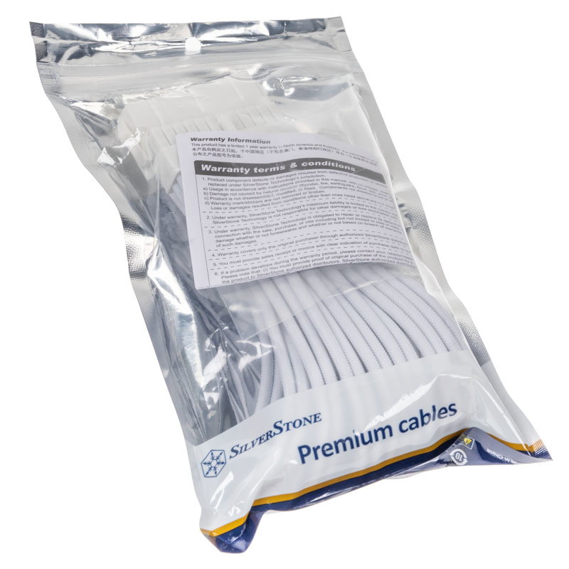 SilverStone ATX 24-Pin-cable, 300mm - white