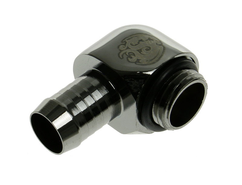 Bitspower Anschluss 90 Grad G1/4 inches AG auf 10mm ID - black glossy