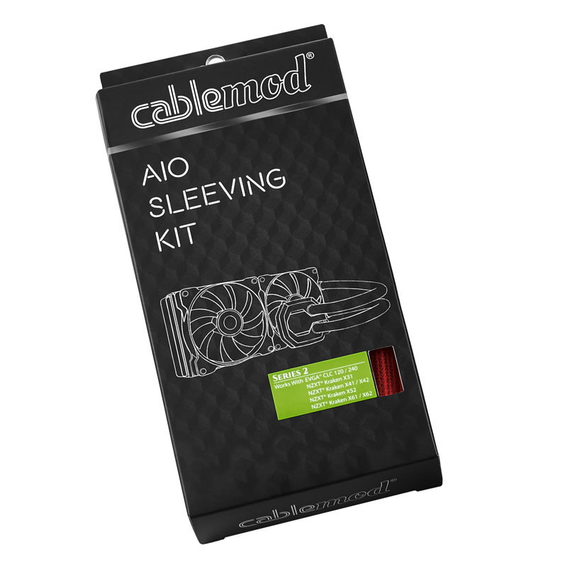 CableMod AIO Sleeving Kit Series 2 for EVGA CLC NZXT Kraken - red