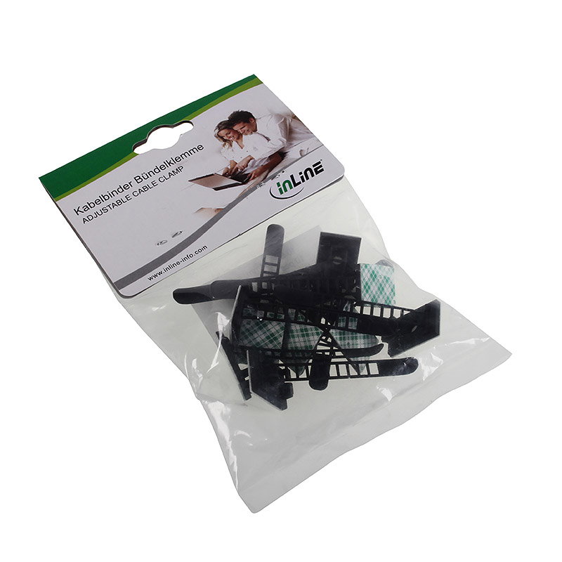 InLine Bndelklemmen-Set 10 Stck 64mm - black