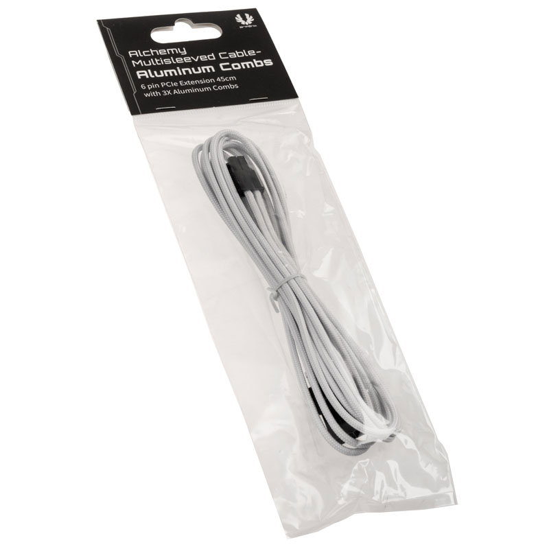 BitFenix Alchemy 6-Pin-PCIe-Verlngerungscable, 45 cm, sleeved - white