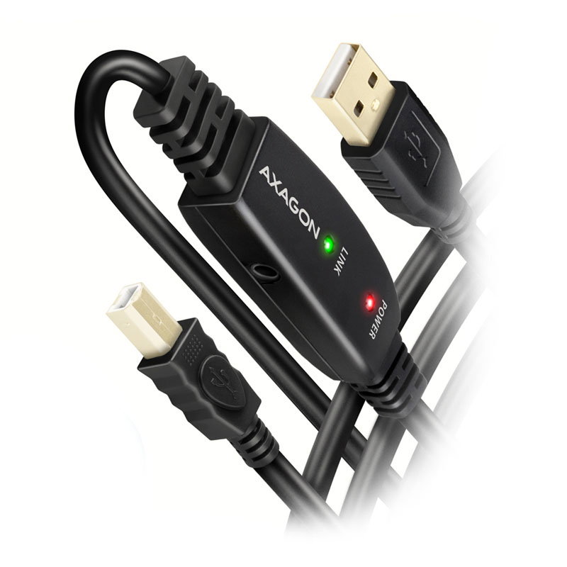 AXAGON ADR-220B aktives USB 2.0 Verbindungscable, USB-A auf USB-B - 20m