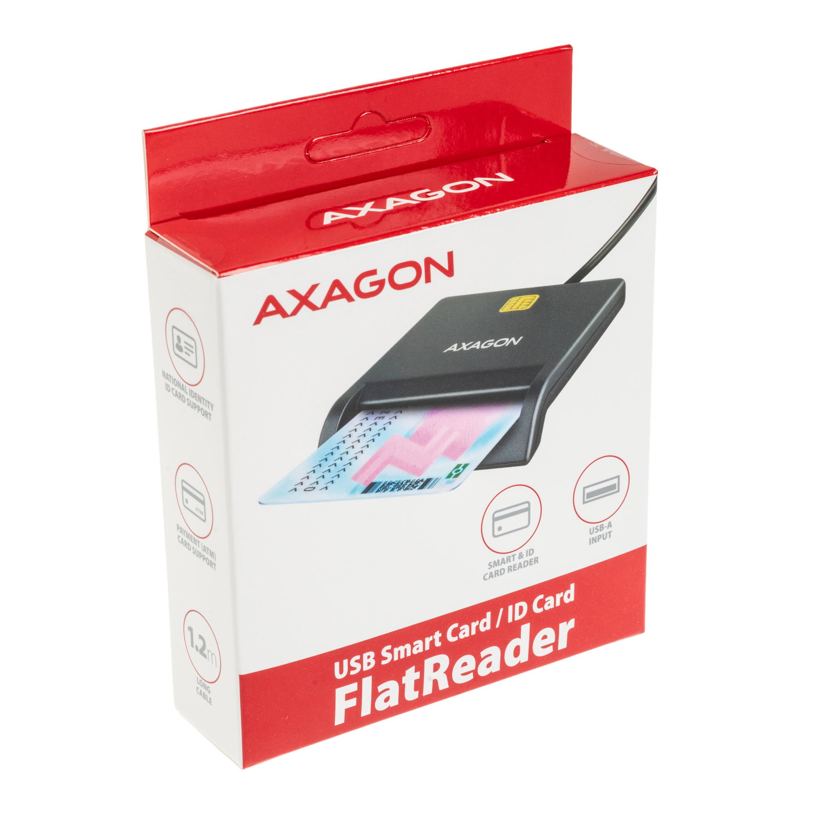 AXAGON CRE-SM3T USB Smart card FlatReader