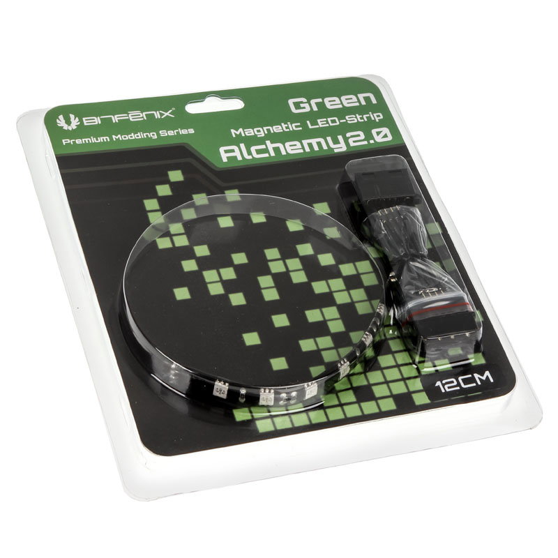 BitFenix Alchemy 2.0 Magnetic LED-Strip - 12cm, 6 LEDs, green
