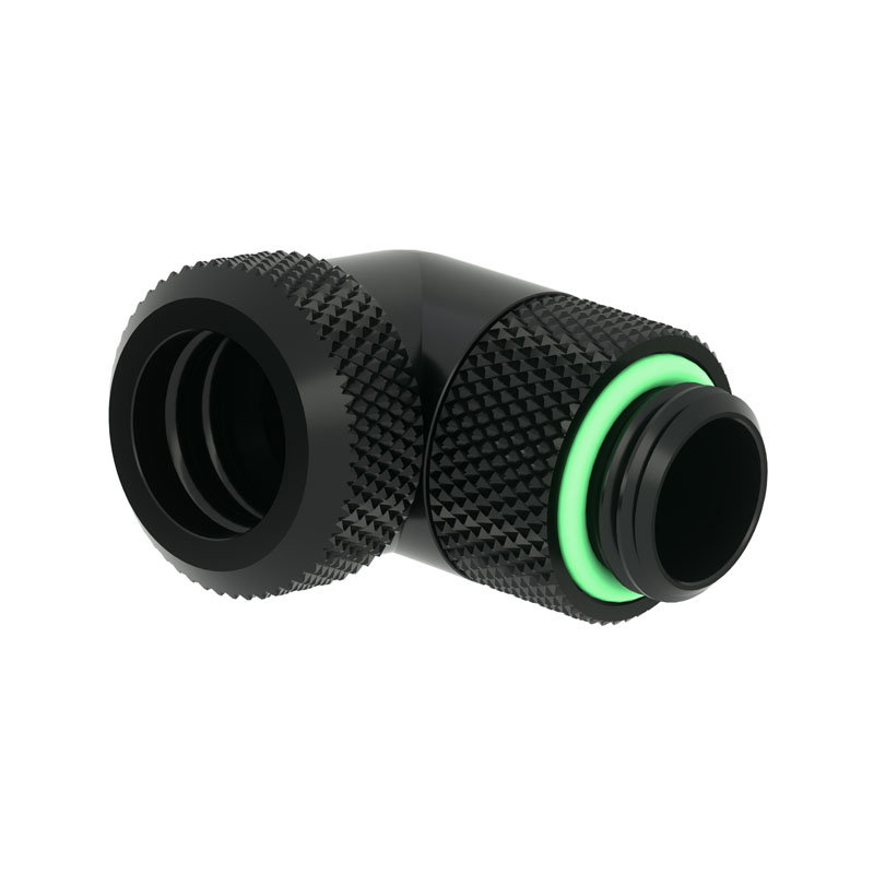 Barrow Multi-Link Adapter Anschluss 90 Grad G1/4 inches AG auf 12mm AD Hardtube - drehbar, black