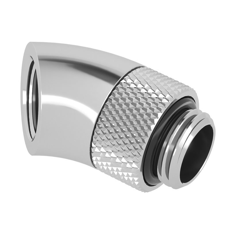 Barrow Adapter 45 Grad G1/4 inches AG auf G1/4 inches IG - drehbar, silver
