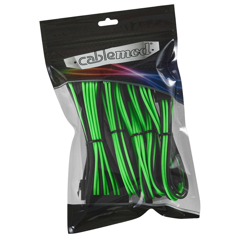 CableMod Classic ModMesh Cable Extension Kit - 8+6 Series - black/lightgreen