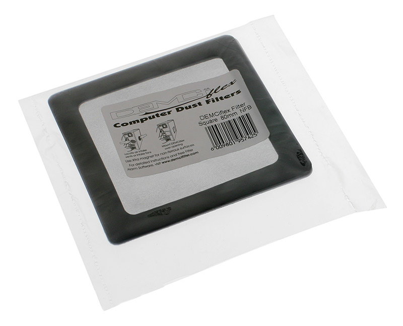 DEMCiflex Staubfilter 80mm, quadratisch - black/black
