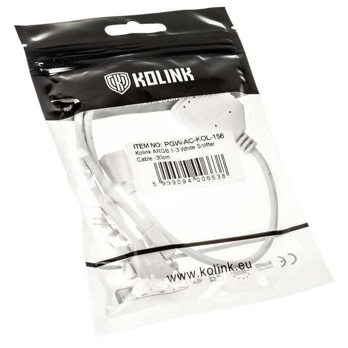 Kolink ARGB 1-3 Splittercable - 30cm, white