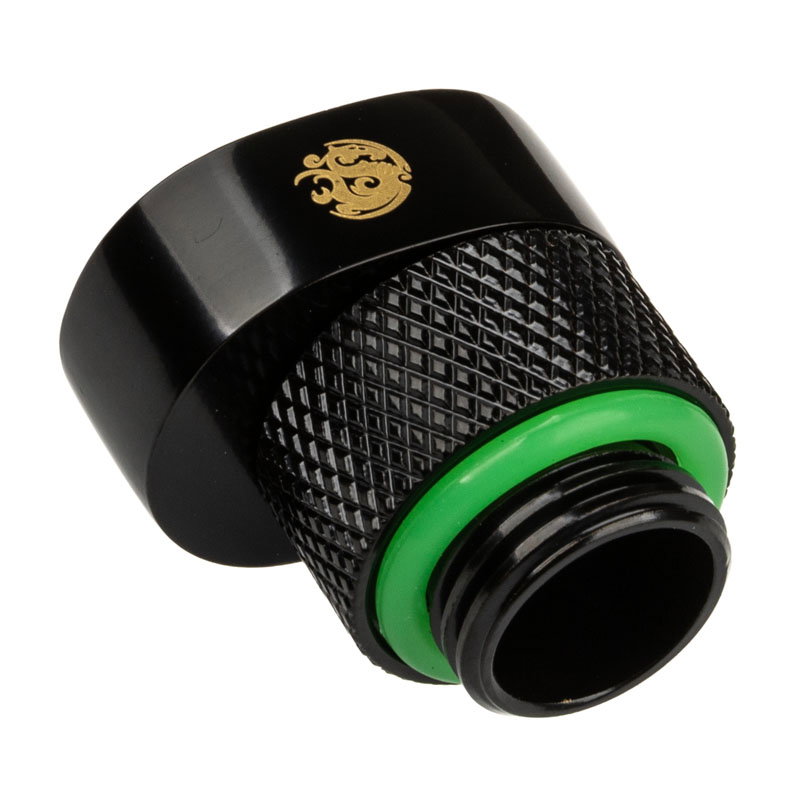 Bitspower X-Cross Adapter G1/4 inches AG auf G1/4 inches IG - 5mm Versatz, black matte