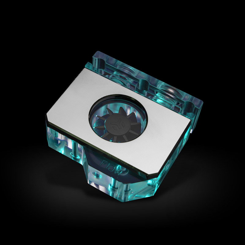 EK Water Blocks EK-Quantum Scalar Flowmeter Top-To-Bottom D-RGB - Nickel