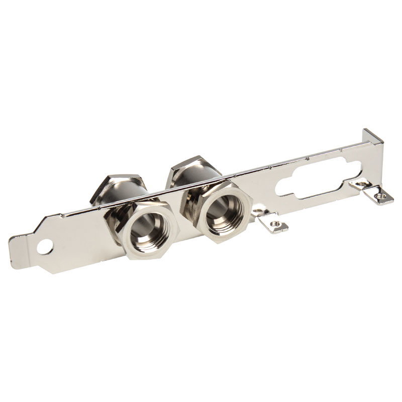 Koolance PCI-Slot-Bracket with 2 G1/4-inches-Durchfhrungen - silver