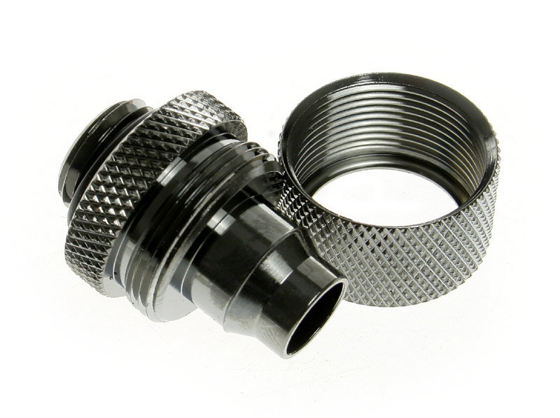 Bitspower Anschluss gerade G1/4 inches AG auf 16/10mm - black glossy