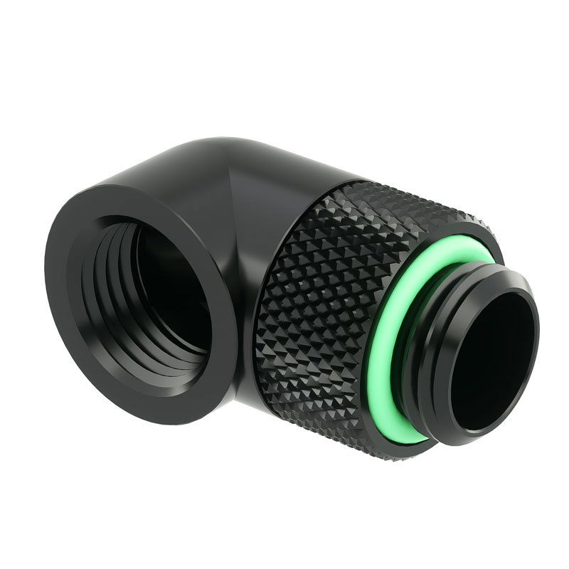 Barrow Adapter 90 Grad G1/4 inches AG auf G1/4 inches IG - drehbar, black