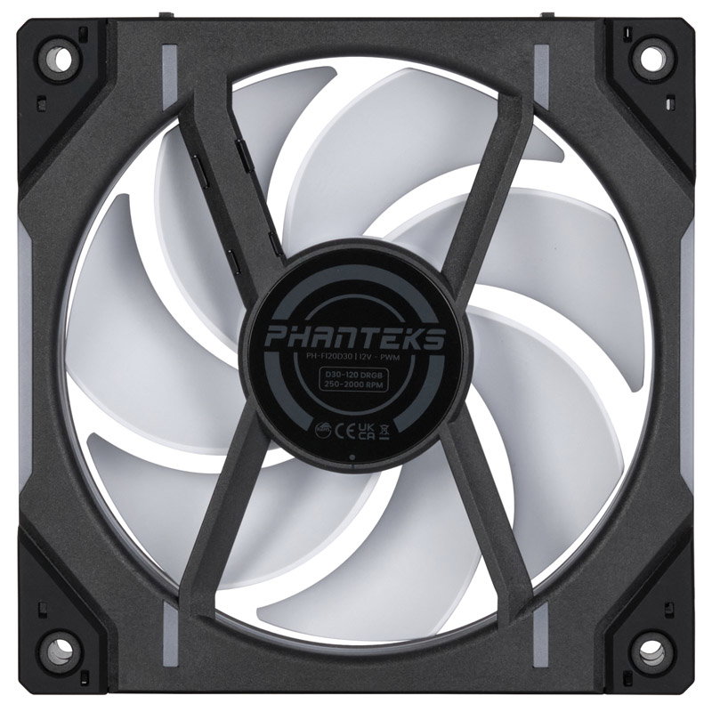 PHANTEKS D30 PWM Regular Airflow D-RGB fan, Triple Pack - 120mm, black