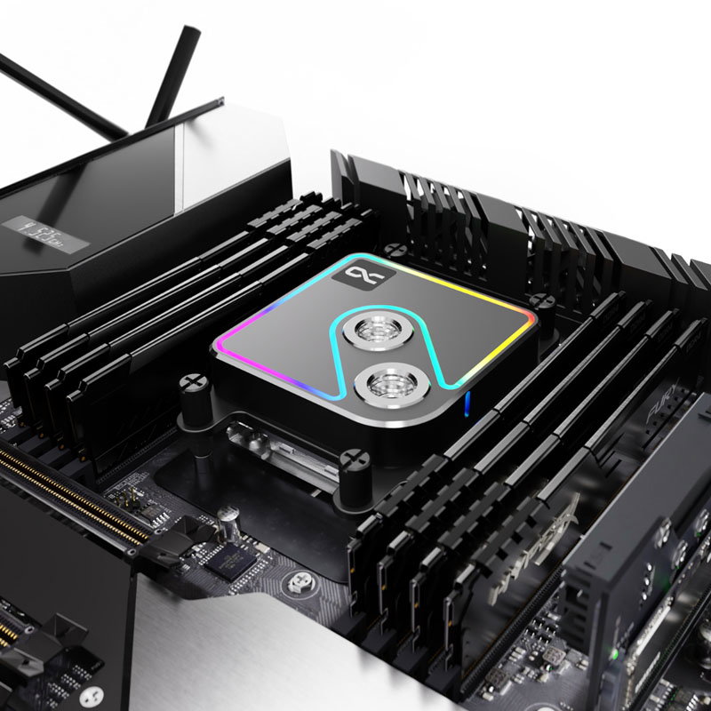 Alphacool Core 1 Aurora CPU-cooler, ARGB - black