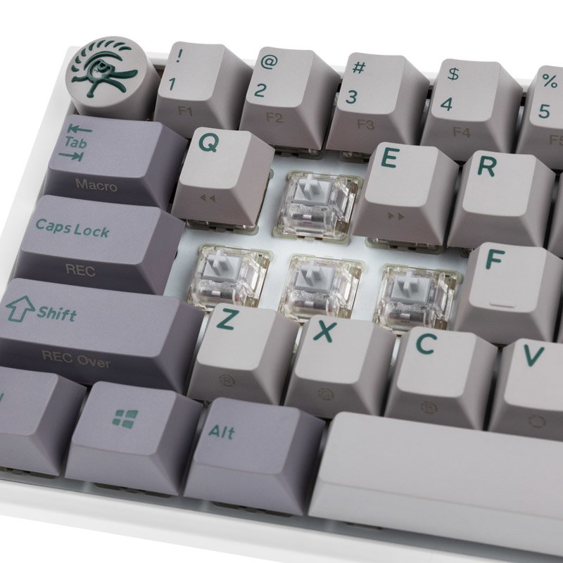 Ducky One 3 Mist Grey Mini Gaming Keyboard, RGB LED - MX-Speed-Silver (US)