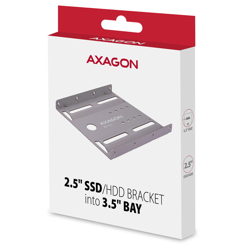 AXAGON RHD-125S Halterahmen for 1x 2,5 im 3,5 Slot - gray
