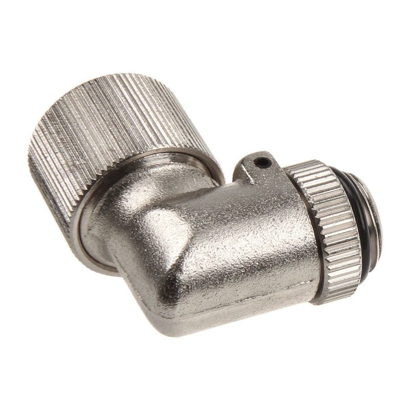 Anschluss 90 Grad G1/4 inches auf 13/10mm - kompakt, silver