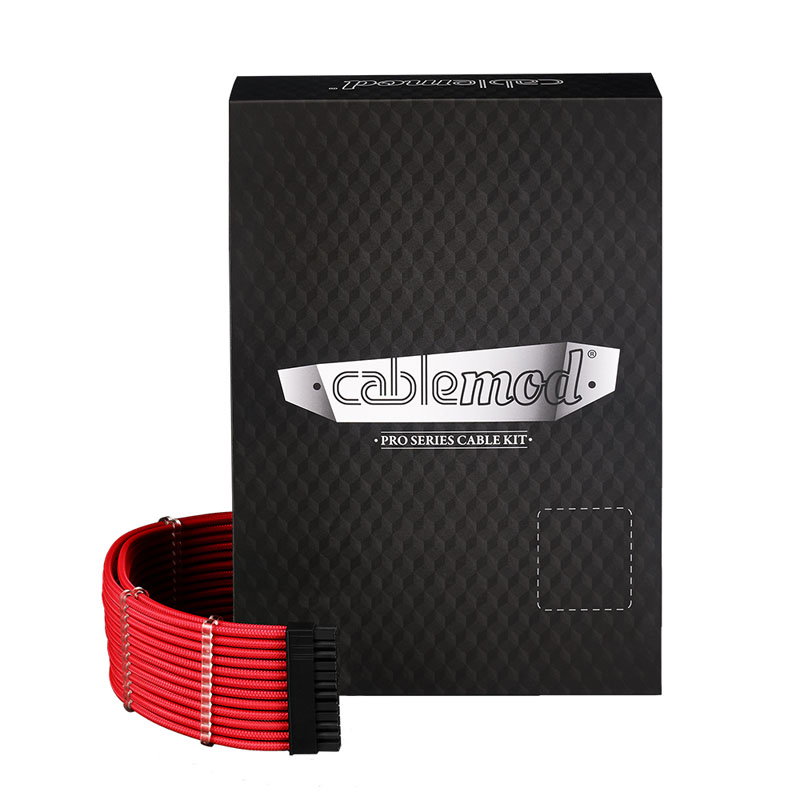 CableMod C-Series PRO ModMesh 12VHPWR Cable Kit for Corsair RM, RMi, RMx (Black Label) - red