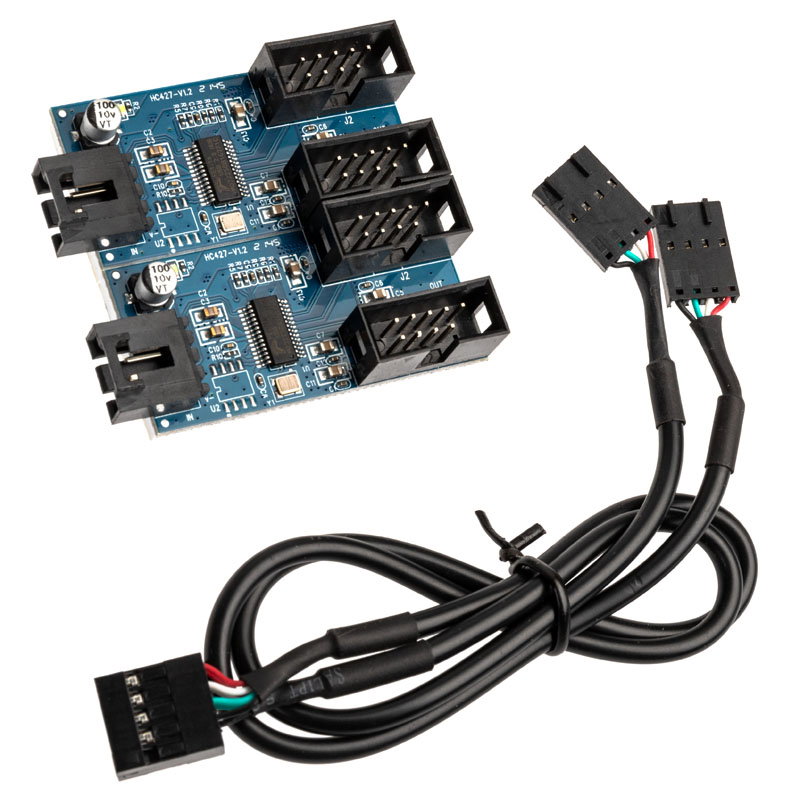 Akasa Interner USB 2.0 Hub-Karte, incl. 30cm USB cable