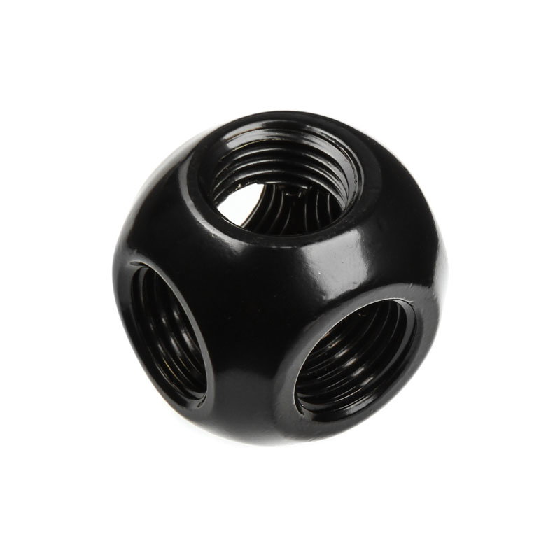 Bitspower Adapter Q-Splitter 5x G1/4 inches IG - black matte