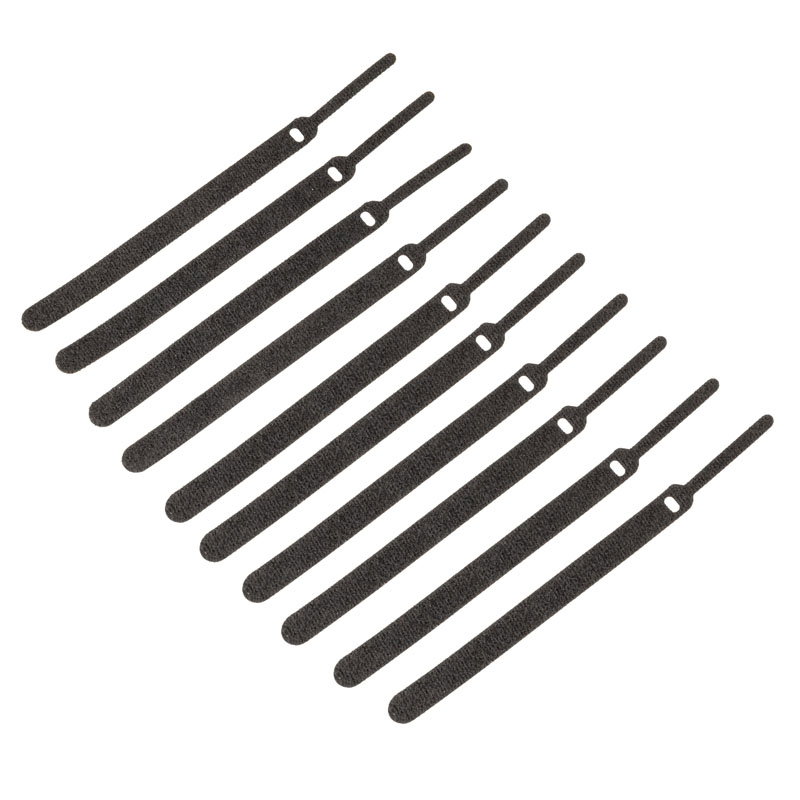Kolink Velcro Hook and Loop Cable Ties - 10 Pack, 150mm, Black
