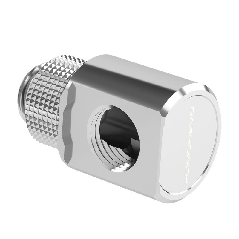 Barrow Adapter 90 Grad G1/4 inches AG auf G1/4 inches IG - drehbar, silver