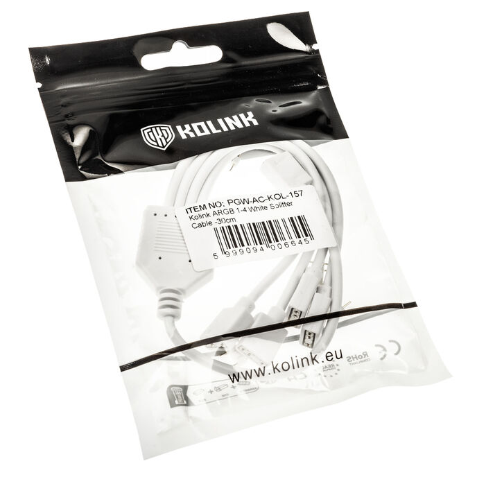 Kolink ARGB 1-4 Splittercable - 30cm, white