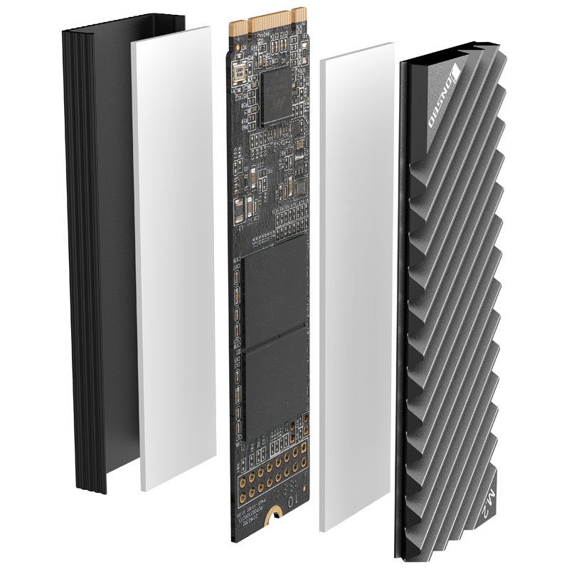 Jonsbo M.2-3 M.2 SSD Passivcooler - gray