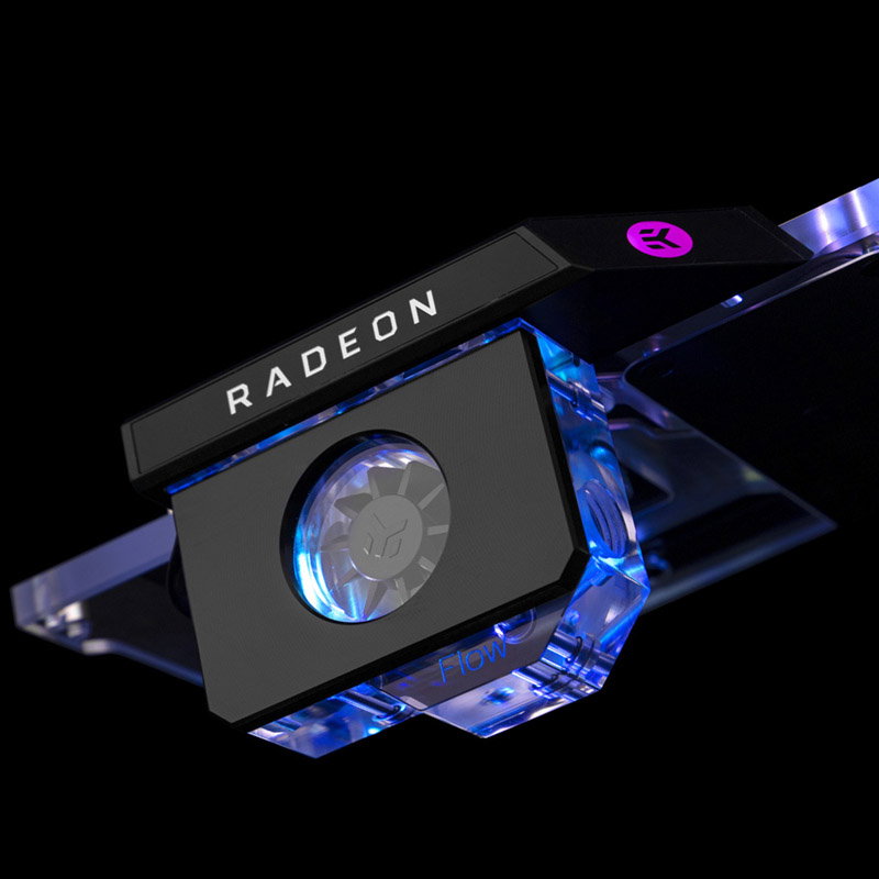 EK Water Blocks EK-Quantum Scalar Flowmeter Bottom-To-Top D-RGB - black