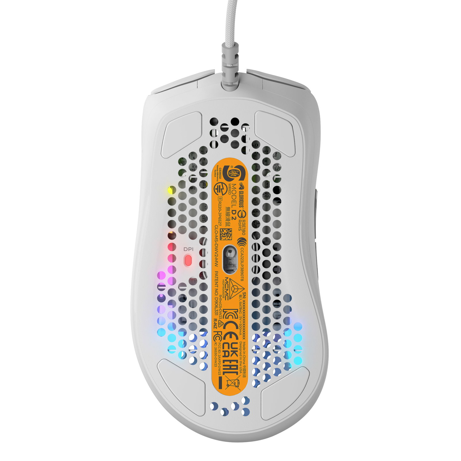 Glorious Model D 2 Gaming-mouse - white