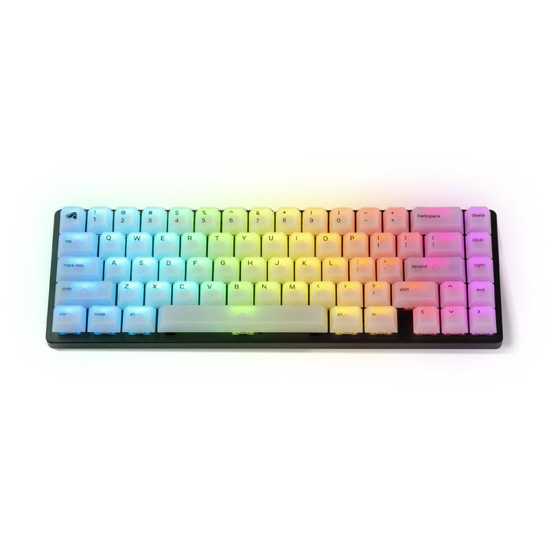 Glorious Polychroma RGB Keycaps - 115 Keycaps, ANSI, US-Layout, semi-transparent