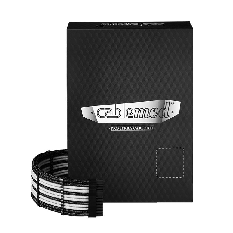 CableMod C-Series PRO ModMesh 12VHPWR Cable Kit for Corsair RM, RMi, RMx (Black Label) - black/white